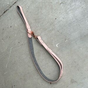 Pink XL heavy duty leather dog leash with handle 🌹